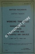 Working Time Table of Mandatory train services - Section H - Tees/Tyne Area, 6 May 1974 to 4 May 1975 by British Railways Eastern Region